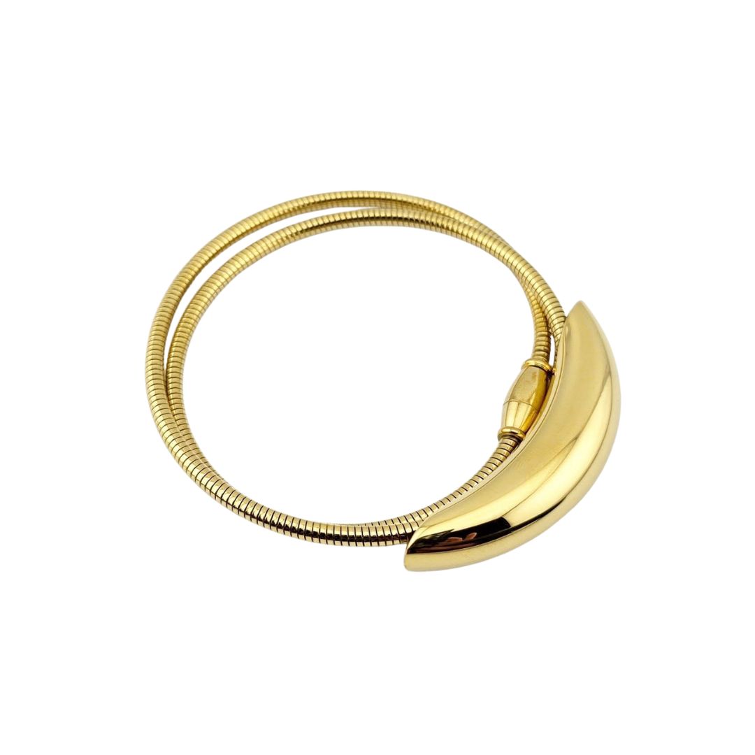 Gold-Tone Choker – Sculpted Statement Collar