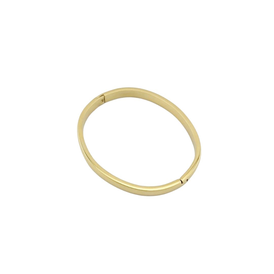 Gold-Tone Bangle – Sleek Oval Fit (7” Wrist)